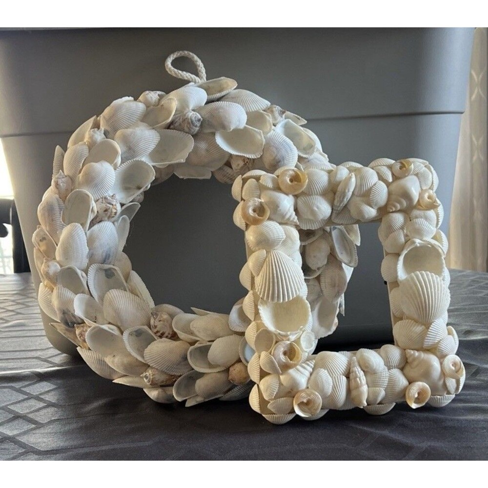 Beachcomber Sea Shell Wreath & Picture Frame Set